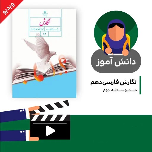 آموزش درس ( گروه اسمی بخش دوم) کتاب نگارش فارسی دهم متوسطه به صورت فایل انیمیشن